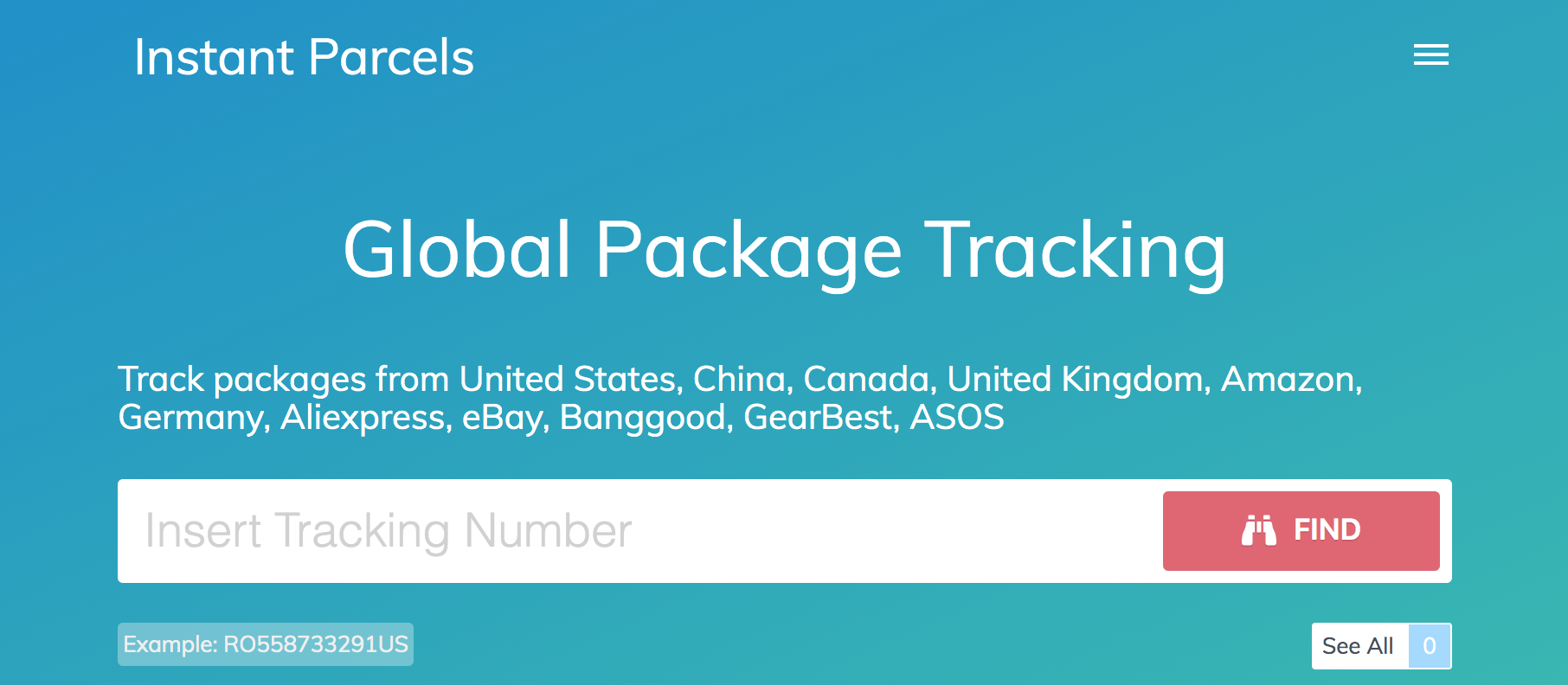 Global package tracking - all in one package tracking