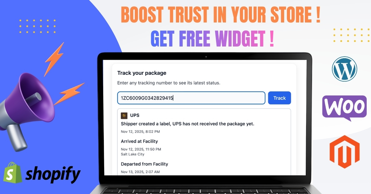 Kostenloses Tracking-Widget für Ihren Shop erhalten